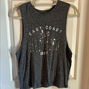 Aeropostale Gray Sleeveless Muscle Tee Crop
